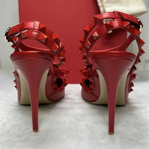 Valentino SZ 11 Red Rockstud heels - Picture 5 of 11